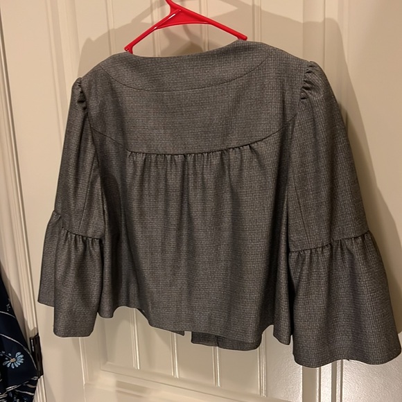 Y2K The Limited sharks tooth Gray Grey Capelet coat jacket size M Medium EUC - Picture 7 of 10